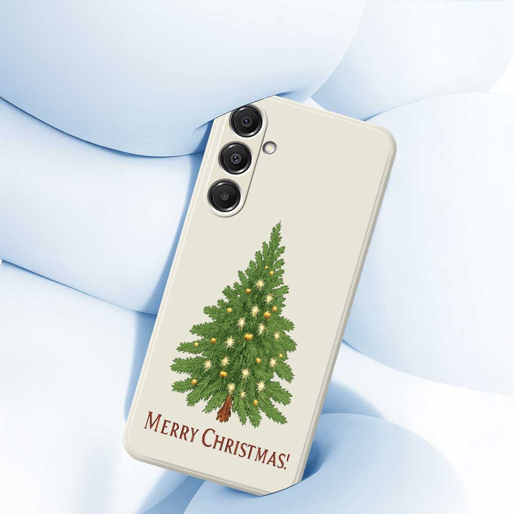 For Samsung Galaxy A16 5G/4G Case Christmas Tree Pattern Printing Straight Edge TPU Phone Back Cover
