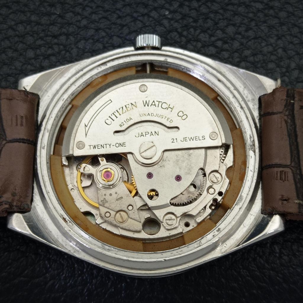 USED VINTAGE CITIZEN AUTOMATIC 8200 JAPAN MENS ARABIC RED DIAL WATCH A434808-2 R123-a434808