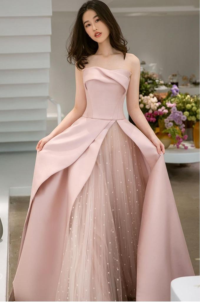 Farbe Gepflegt und Formell [Hosaku Co., Ltd.] Kleid, Ärmellos, Bustier, Schlank, Kompakt, Festlich, Rezital, Aufführung, After-Party, A-Linie, (JP,