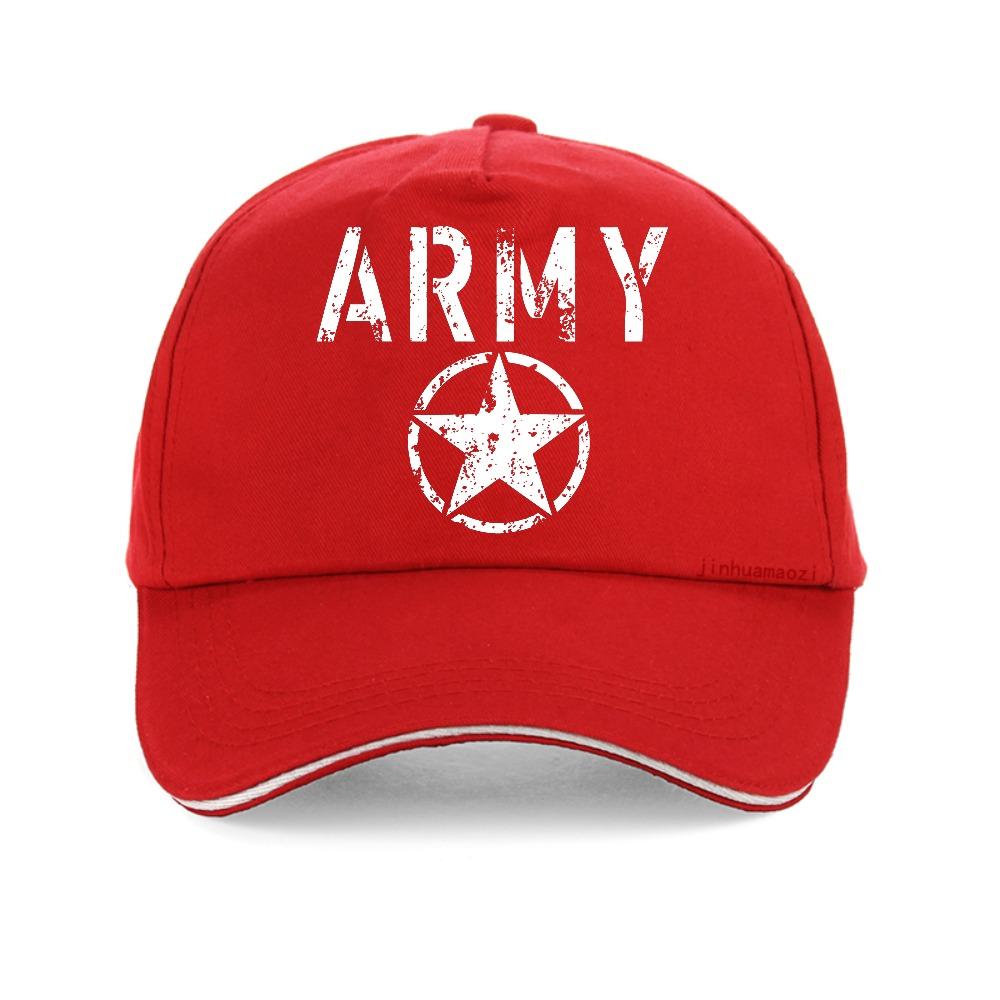 

ARMY and five pointed star print baseball cap Unisexs fashionable casual sports caps unisex adjustable snapback hats gorras Adjustable