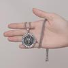 Vintage Stainless Steel Viking Rune Wolf Head Pendant Necklace - Trendy Men's Hip-Hop Accessory