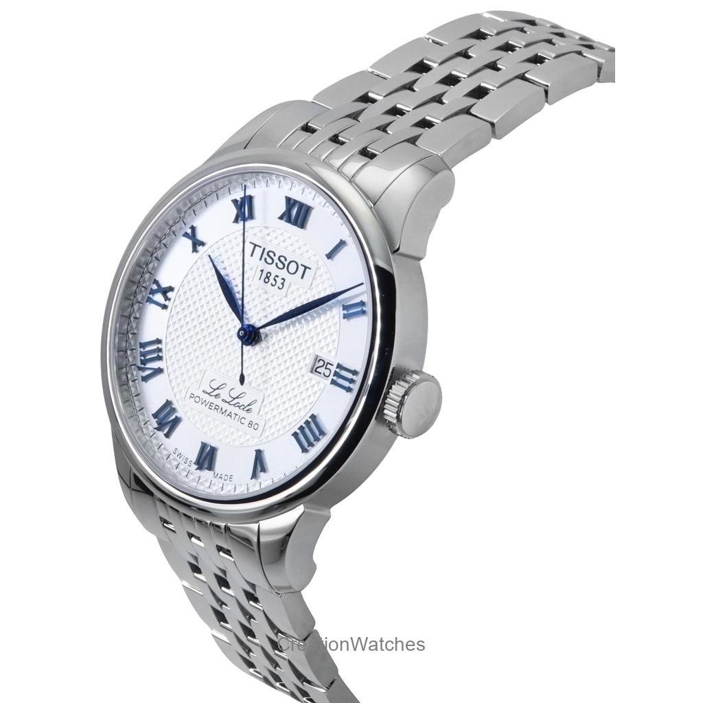 Tissot Montre Homme Le Locle Powermatic 80 20e Anniversaire Acier Inoxydable Cadran Argent Automatique T006.407.11.033.03