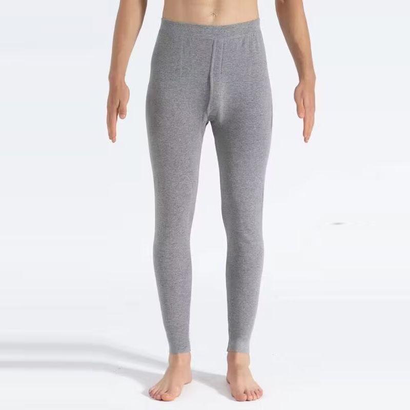 Men s Thermal Fleece Seamless Long Johns: Heat-Generating, Thickened Wool Cotton Base Layer for Autumn/Winter Warmth 2XL