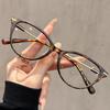 Women Anti Blue Light Cat Eye Metal Frame Glasses Fashion Men Glasses