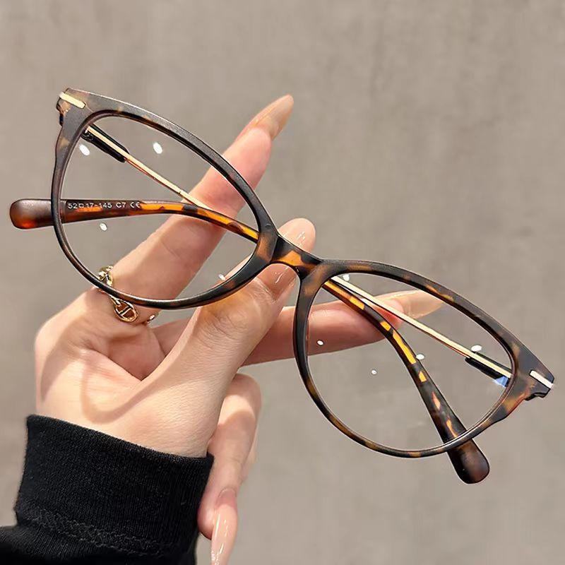 Women Anti Blue Light Cat Eye Metal Frame Glasses Fashion Men Glasses