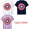 Red White Blue Print Men's T-Shirts Summer Fashion Street Outdoor Casual T-shirt Tops for Men's and Women's Tees Top
