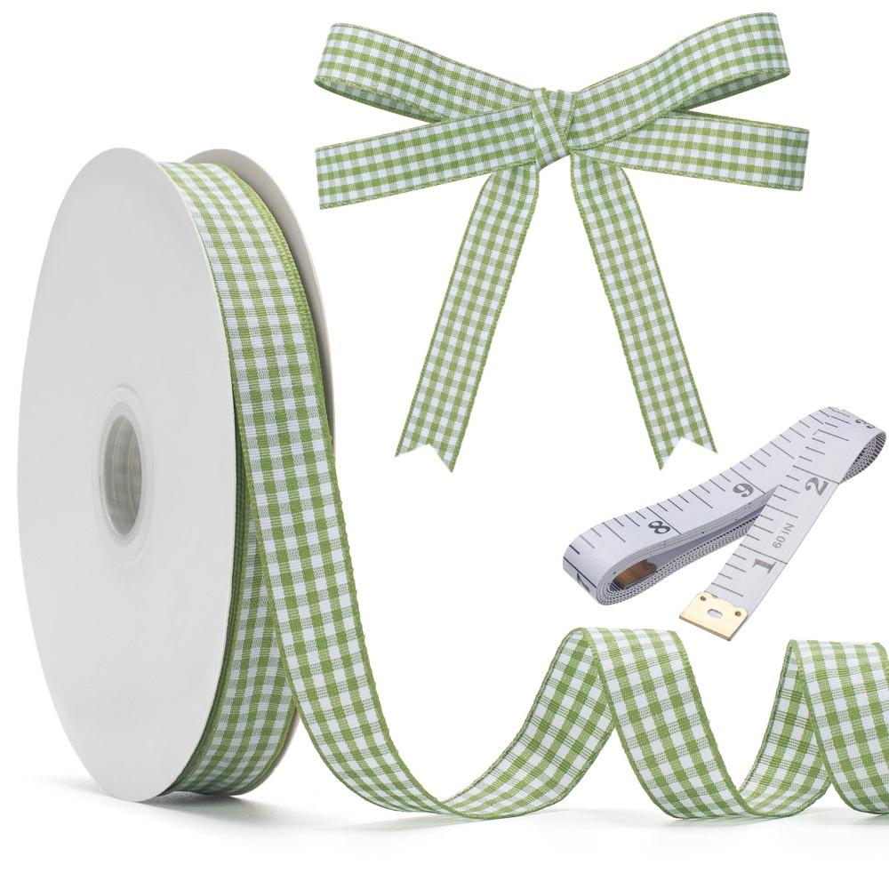 2CM Plaid Ribbon 50 Yard Korean Ribbons Creative Roll of Satin Ribbon Party Decoration