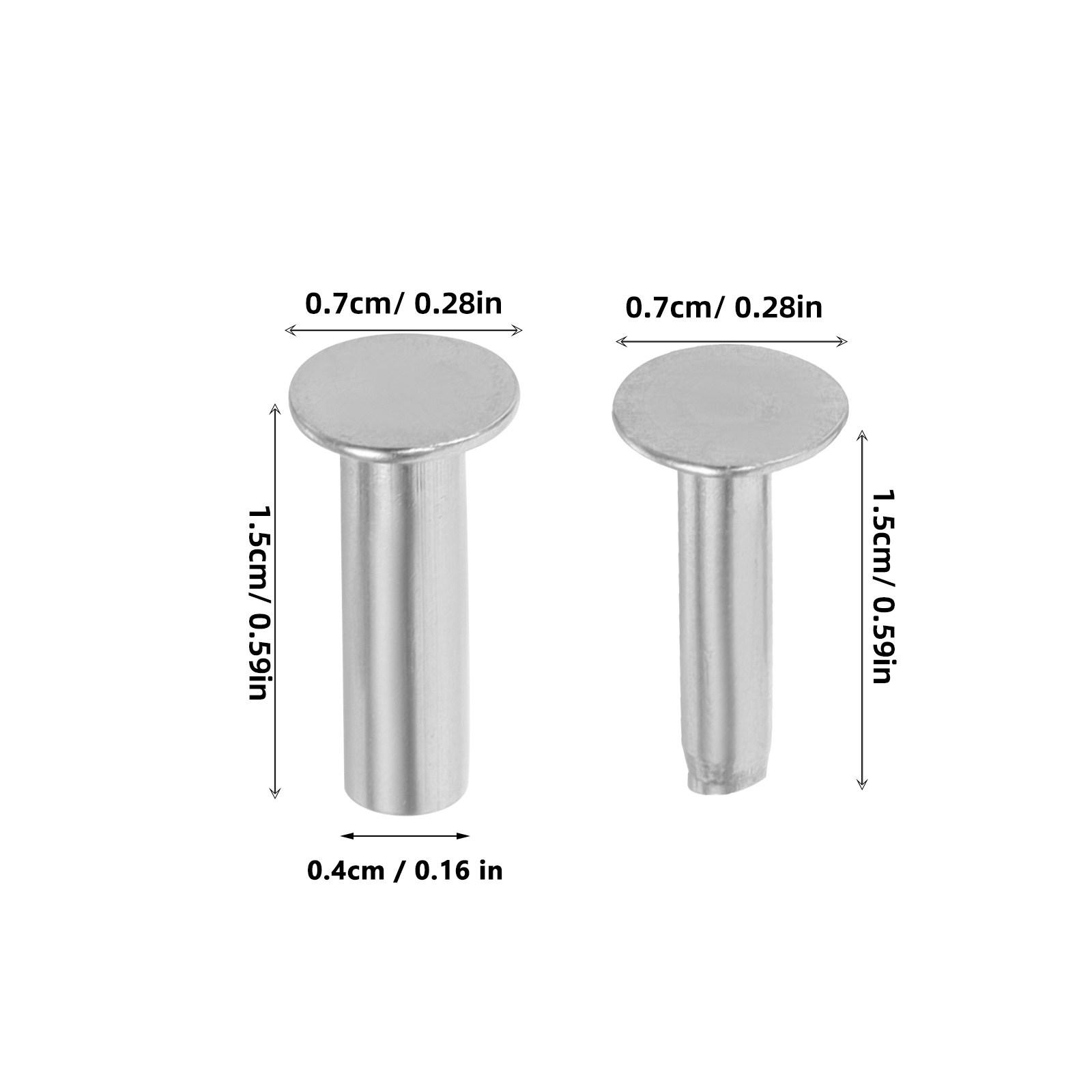 

4Pairs Kitchen Knife Handle Rivets Stainless Steel DIY Kit Wooden Grip Fixing Fastener Replacement Repair Set for Knife серебряный