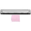 Harmonica D Key 24 Hole Playing Mouth Organ Wind Musical Instrument with Box Cloth