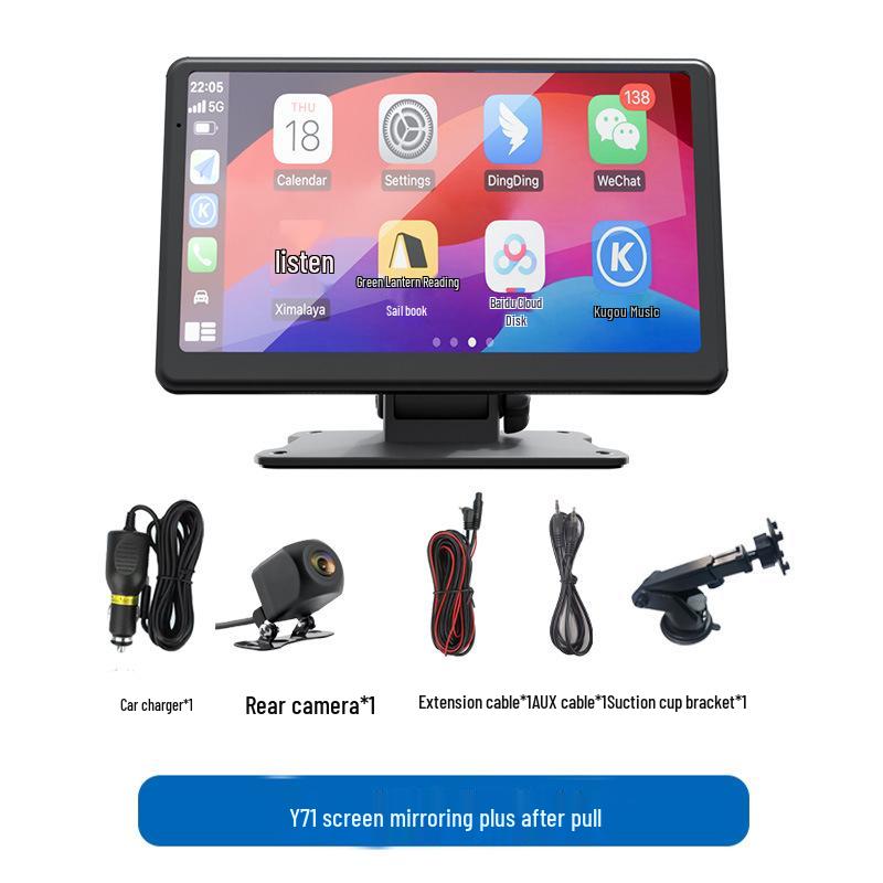 7-Inch Wireless CarPlay Screen with Bluetooth, MP5, HD, and AHD Reversing Camera