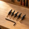 6PCS HSS Steel 4241 Counterbore Drill Bit Kit Woodworking Drill Bit Set  Soft & Hard Wood
