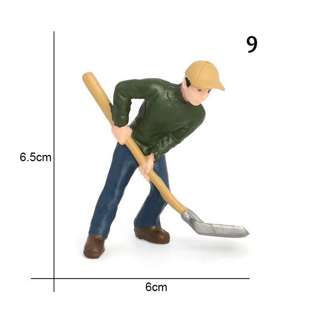 Simulation Toy Figure Farm Ranch Shepherd Breeder Farmer Peasant Doll Sand Table Decoration PVC Hand-made Character Scene Model