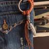 Fashion Leather Tassel for Women Men Girl Pendant Lobster Clasp Key Chains Rings Bag Accessories Bag Charm