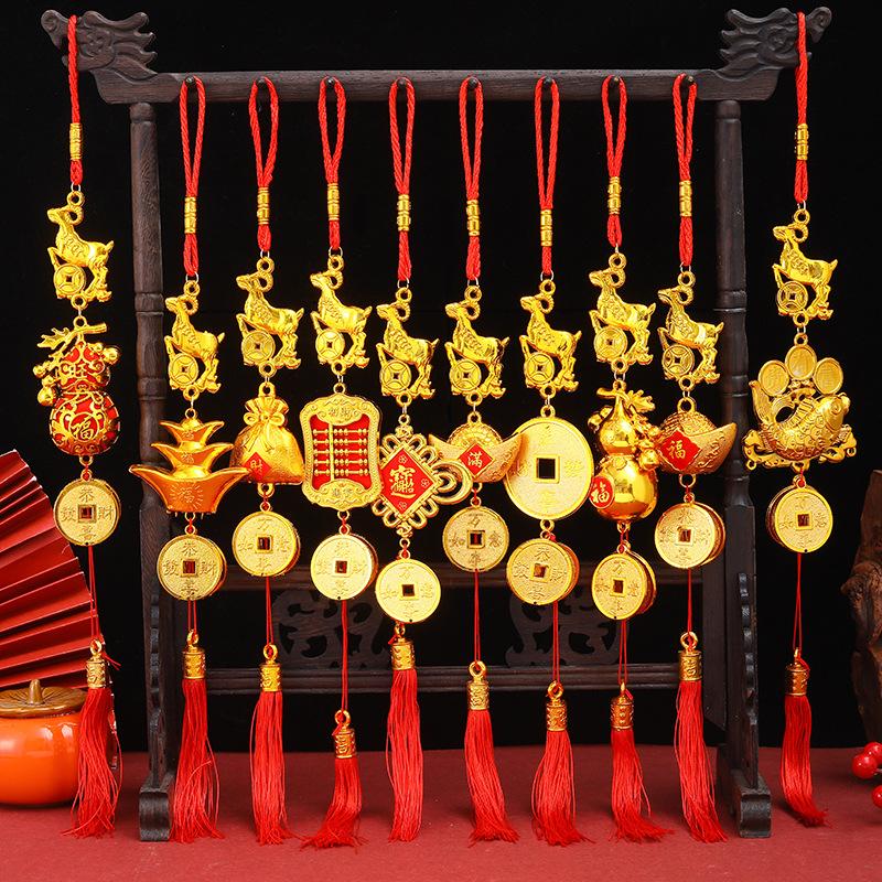 1Pcs 2027 Chinese Goat Year Decor Red Tassel Cute Lucky Hanging Ornament for Spring Festival Housewarming Gift