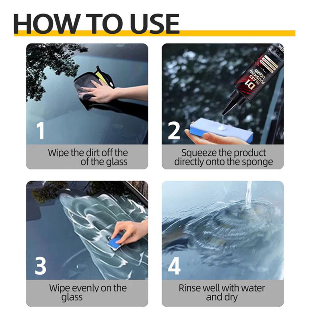 Car Glass Polishing Liquid Upgraded Cerium Oxide Degreasing Film Coating Remover For Windshield Window Cleaning Accessory