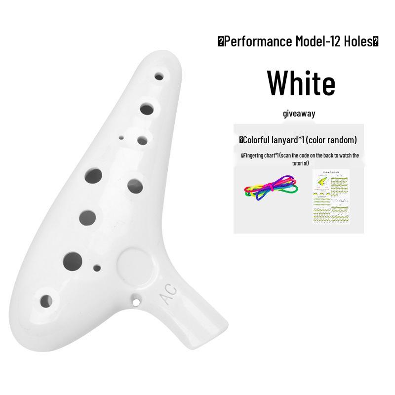 Golden Cicada 12-Hole Resin Alto Ocarina: Beginner-Friendly, Drop-Resistant Musical Instrument for Children and Professionals