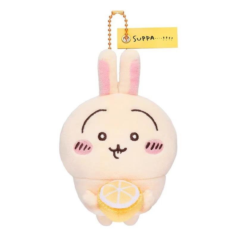 

Fun Cartoon Bear Lemon Plush Toy Keychain Ultra Soft For Girls Adorable Decoration Hanging Lemon Hug Usagi Pendant