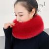 Ženy Sladká móda Nadýchaný šátek Pevný tlustý šátek z umělé lišky Zimní teplý Elegantní plyšový šátek