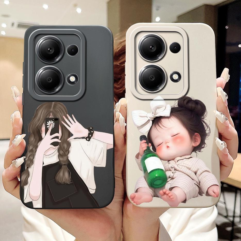 For Xiaomi Redmi Note 13 4G Case Note13 Pro Cute Fashion Candy Painted Cover Soft TPU Phone Case For Redmi Note 13 Pro Plus Bags