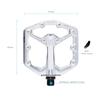 CRANK BROTHERS Crankbrothers Stamp 7 Small Mountain Bike Pedals Silver Edition MTB Enduro Trail BMX Optimized Concave Platform Flat Pair of Bicycle