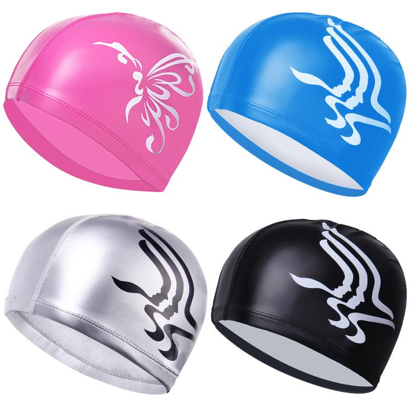 Yuyou Waterproof PU Swimming Cap for Men & Women - Long Hair, Sunscreen, Ear Protection, Plus Size