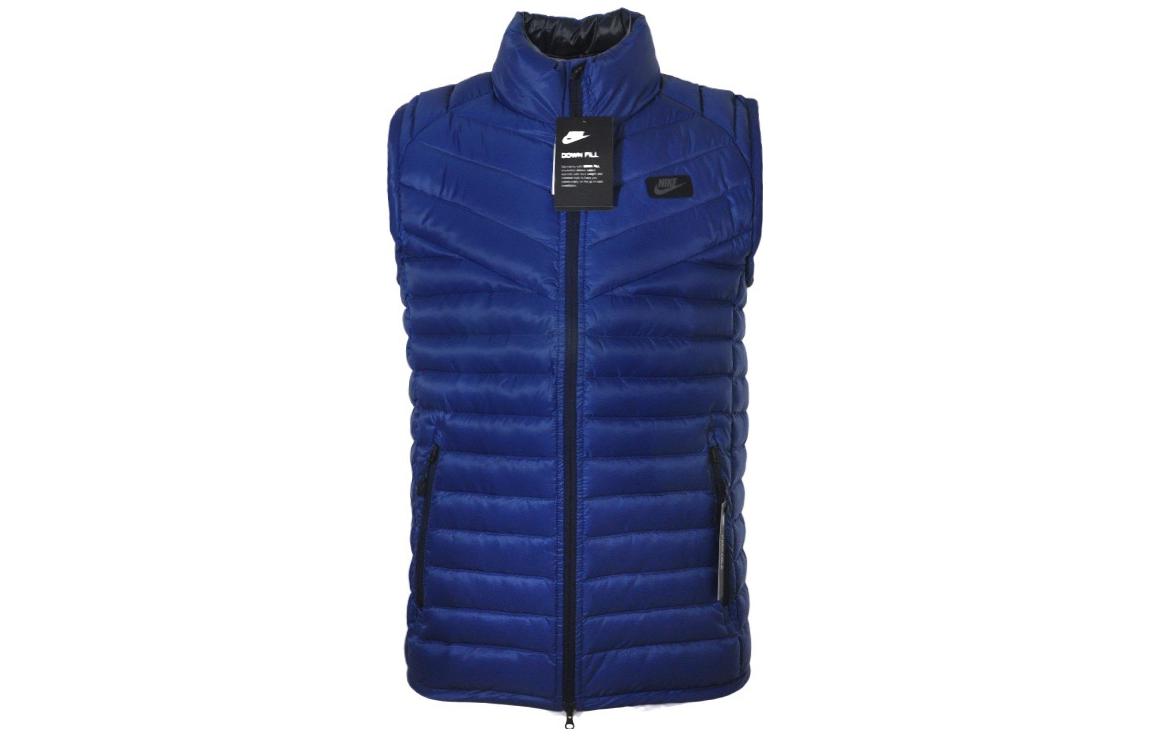 Nike Down Vests Men s Blue Stand Collar Moderate Other 943368-423 M