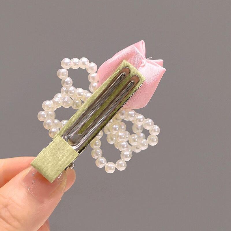 Gentle Diary~ Tulip Pearl Hairpin Fairy Mori Fairy Beauty Premium Sense Niche Bangs Side Headdress Hairpin