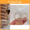Elegant Mini Pearl Ring For Women Featuring Simple Geometric Design And Soft Chain For Fashionable Style