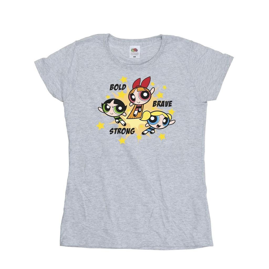 Powerpuff Girls Dame/Ladies Girls Fet Modig T-skjorte i sterk bomull