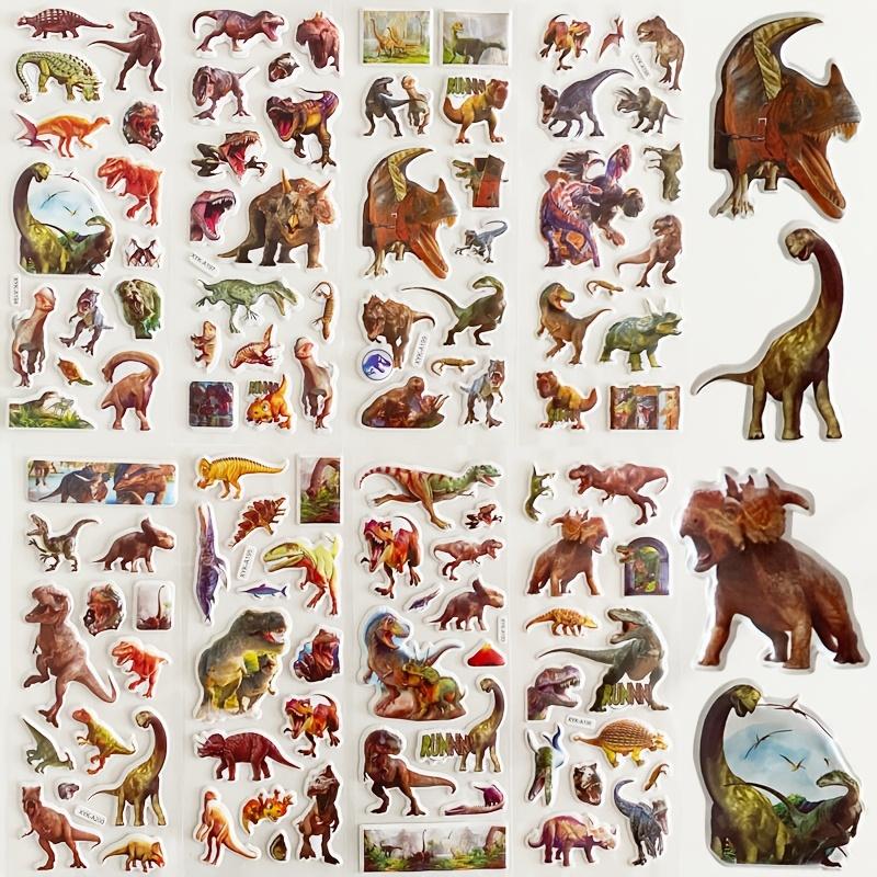 5/10pcs Realistic Dinosaur 3D Bubble Self-adhesive Stickers Tyrannosaurus Stickers Party Decoration, Home Decoration JXB