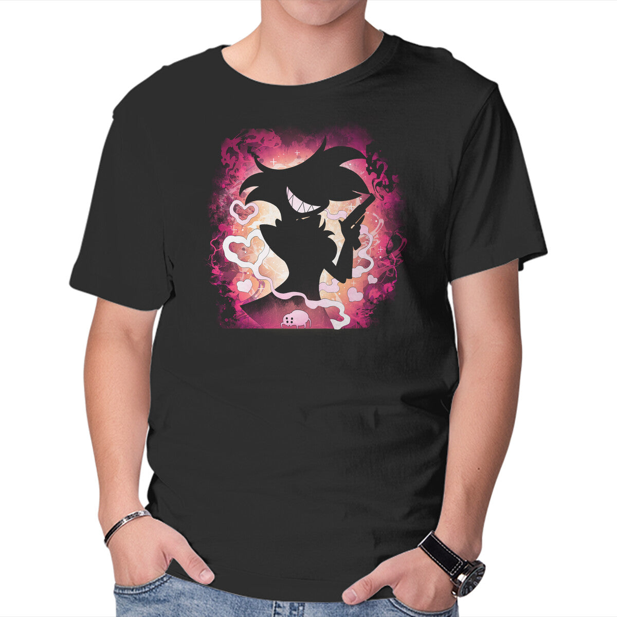 Unisex Crew Neck T-Shirt Spider Demon Graphic Short Sleeve Casual Tee S
