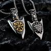 Men's Retro Viking Spearhead Stainless Steel Pendant Necklace