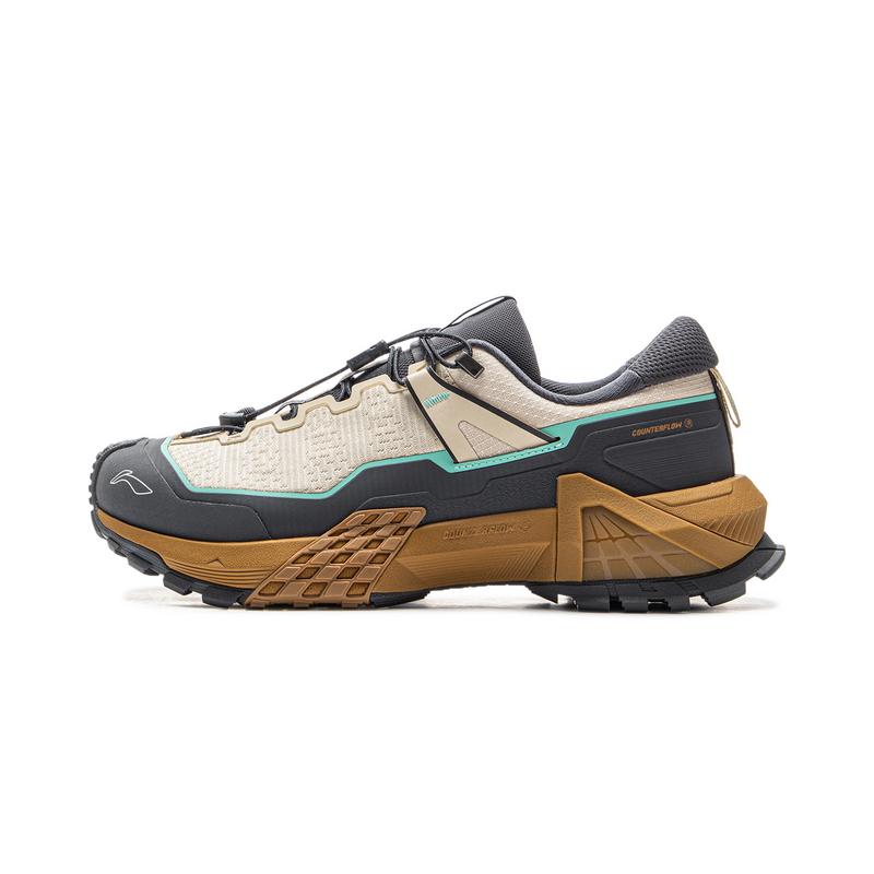 Li-Ning CF Xingchuan Pro Unisex Low-top Hiking Shoes Khaki AHTU017-14 37