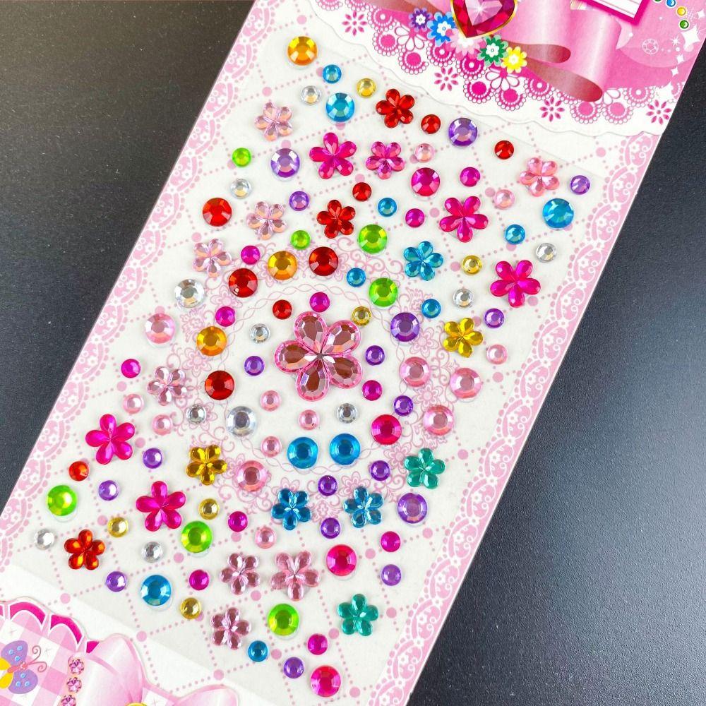 DIY Mobile Phone 3D Gem Stickers Scrapbooking Crystal Rhinestone Sticker  Children Toy