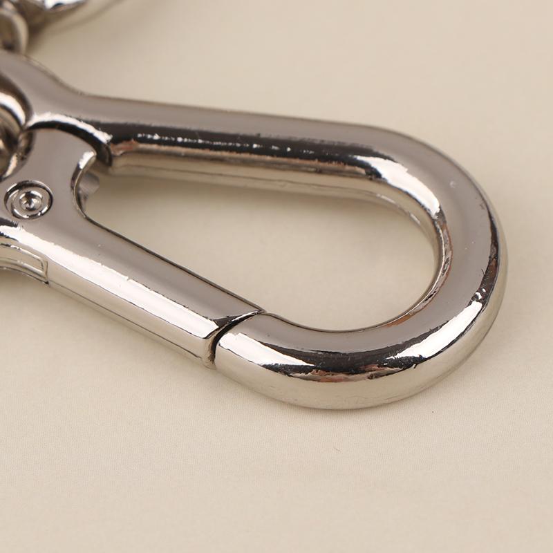 2 st Metall Fjäder Snäpphakar Klämma Bilnycklar Nyckelring Trigger Fjäder Vridbara Spännen För Väskor Nycklar