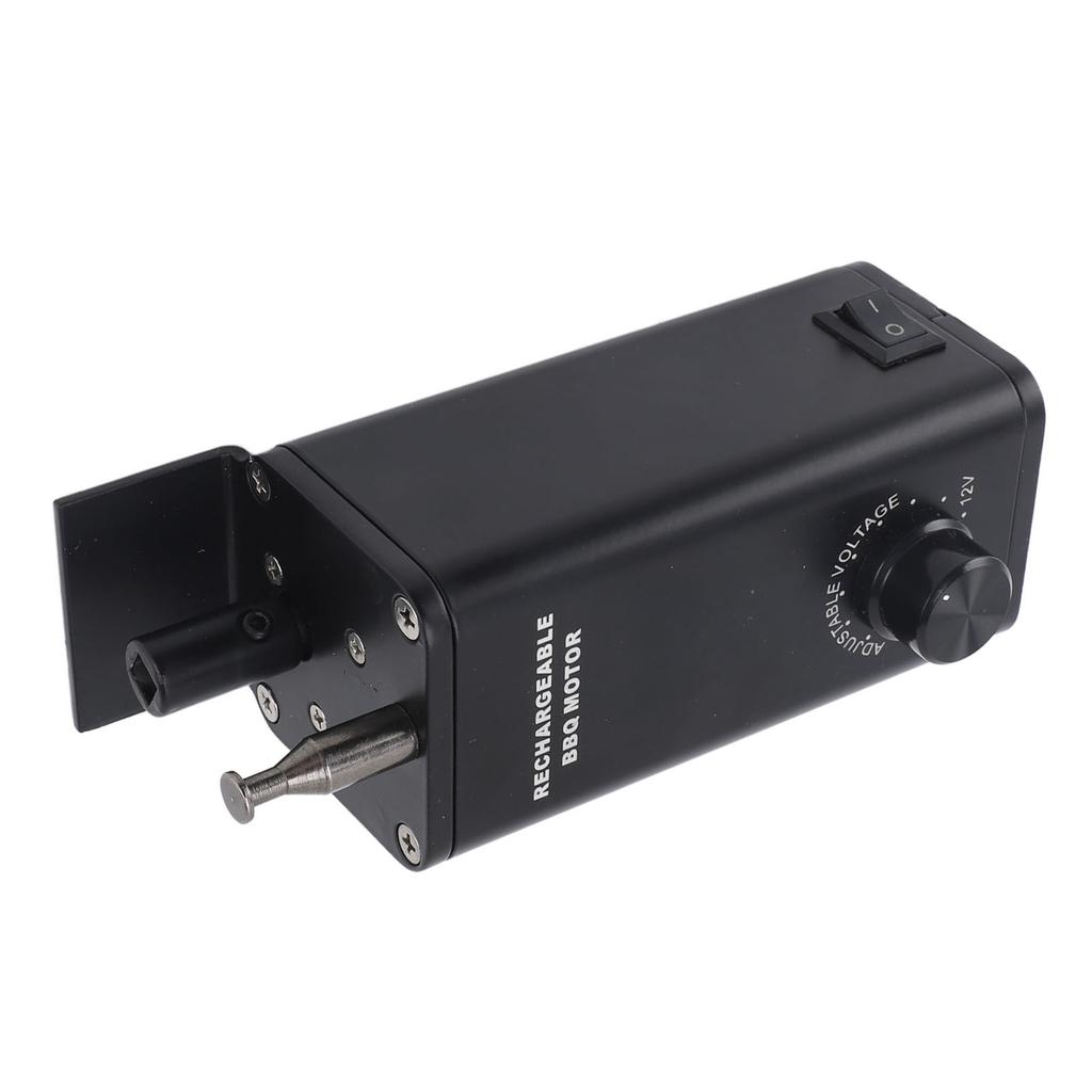Rotisserie Motor Aluminum Alloy 10W 3 to 12V Adjustable Rechargeable DC Electric Grill Motor Replacement for Universal