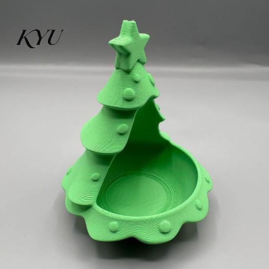 Holiday Home Table Decor 3D Printed Christmas Tree Ornament, Desktop Storage Organizer for Candies Nuts Keys, Xmas Ornament Gift Decorative