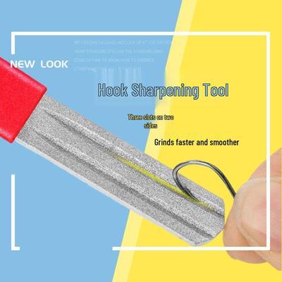 Diamond Hook Sharpener: Double-Sided Stone for Various Fishing Hooks