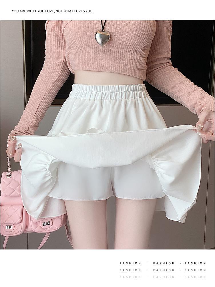 White French A-Line Ruffle Skirt - High Waist, Petite Spring Skirt for Women