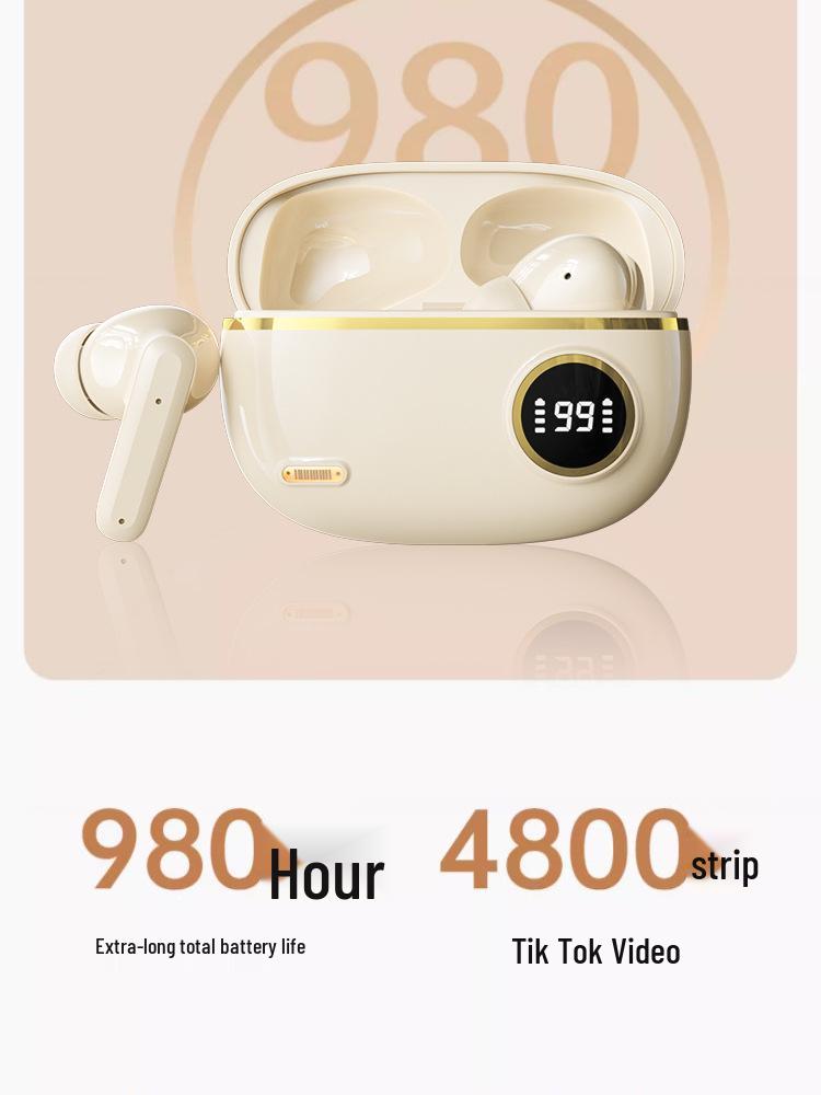 2025 True Wireless Noise-Cancelling In-Ear Bluetooth Earbuds with Ultra-Long Battery Life for Running, Sports, and Gaming