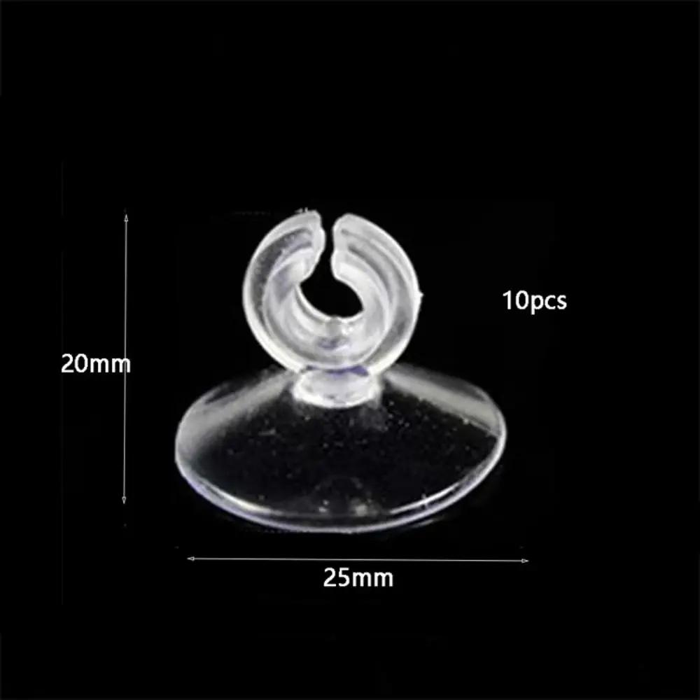 10pcs PVC Aquarium Sucker Clear Multi-specification Fish Tank Suction Cup Strong Adsorption with Hook Air Hose Clamp Oxygen Pump