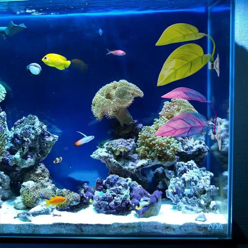Aquarium Betta Leaf Decor Artificial Spawning Rest Bed Fish Tank Hiding Play Accessory Leaf Plants Decoration Accessories