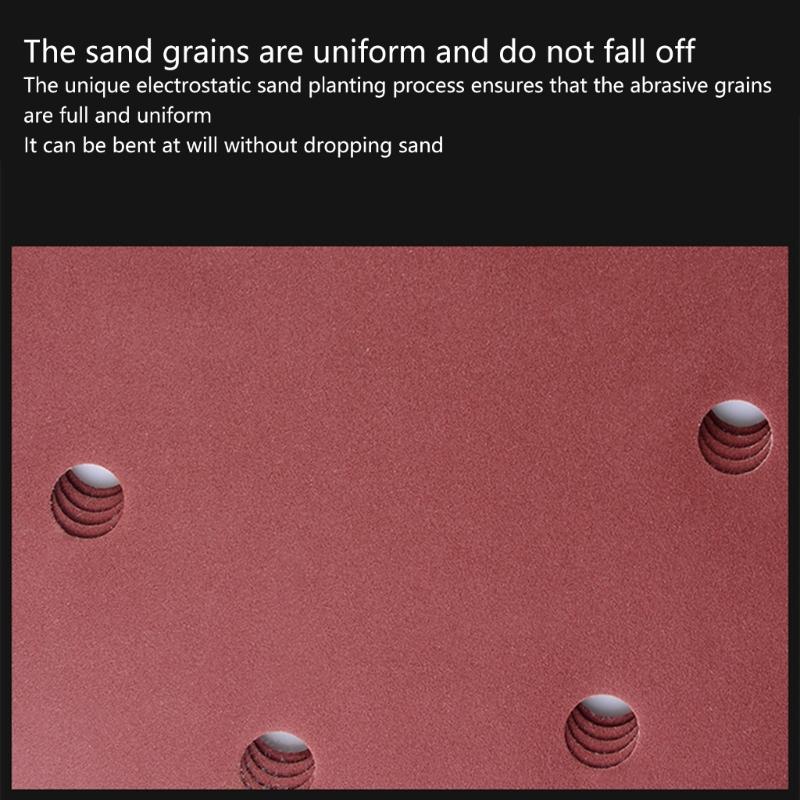 Pack of 50 9 Inch 6 Hole Aluminum Oxide Sanding Discs Suitable for Drywall Sanders Wood Finishing With Hook Loop Backing