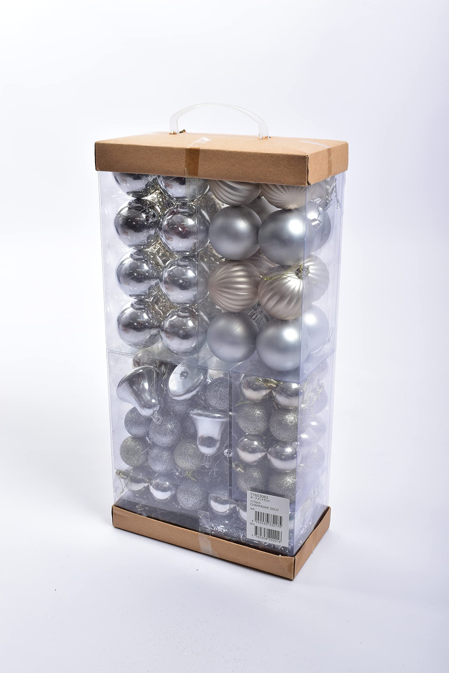 

Christmas Ornament Set 115 Pieces Champagne Gold 77603082