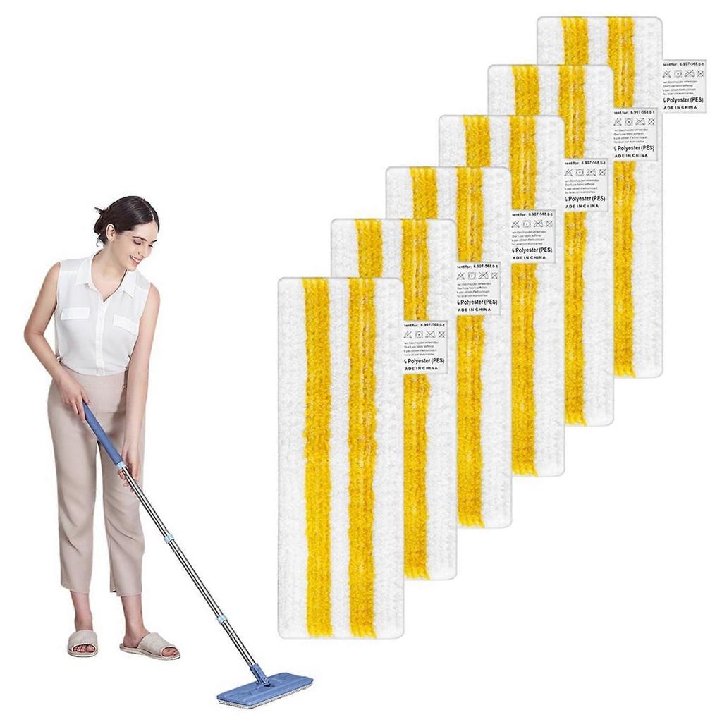 Pack of 6 Microfibre Floor Cloths for SC1,SC2,SC3,SC4,SC5 Steam Cleaners,EasyFix Replacement Pads,F