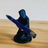 Kneeling Grim Reaper Pen Holder Halloween 3D Printed Black Robe Ghost Stationery Pencil Stand Home Office Desktop Decoration Ornament