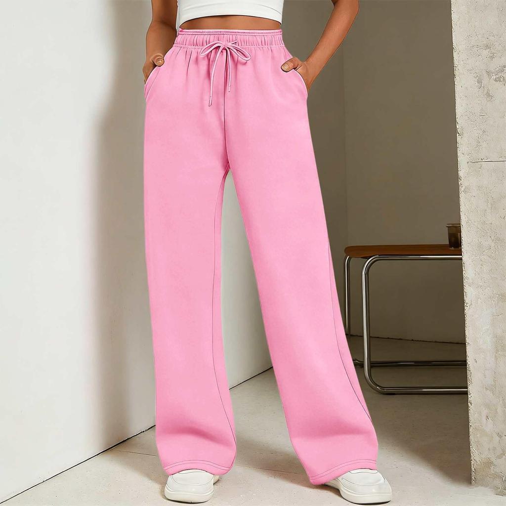 Pantaloni Jogger da Donna a Vita Alta, Vestibilità Larga, con Coulisse, per un Look Casual Quotidiano