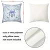 2D flat printing Floral Patterned Throw Pillows With Butterfly Design Polyester pillowcase, sofa decorative cushion cov