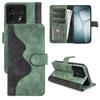 For Xiaomi 14T Wallet Case Leather Phone Cover Splicing Color
