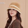 Plush Fisherman Hat Women's Autumn and Winter Bucket Hat, Two Tone Warm Basin Hat